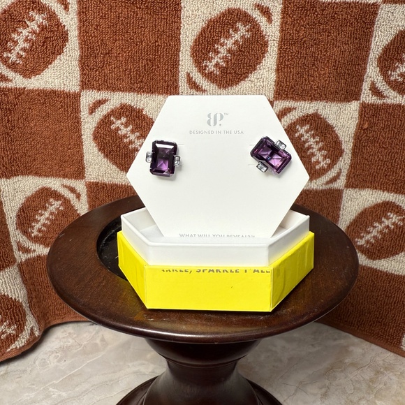 Bomb Party OG Earrings - A Starlet's Memories - purple studs - Picture 3 of 4